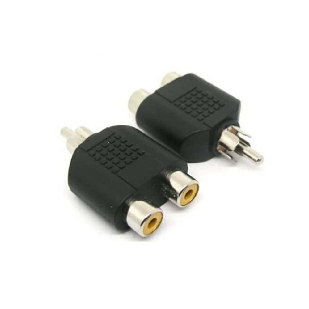 2018 hotsell Price Male Cable Double Female Audio Plug RCA Connector