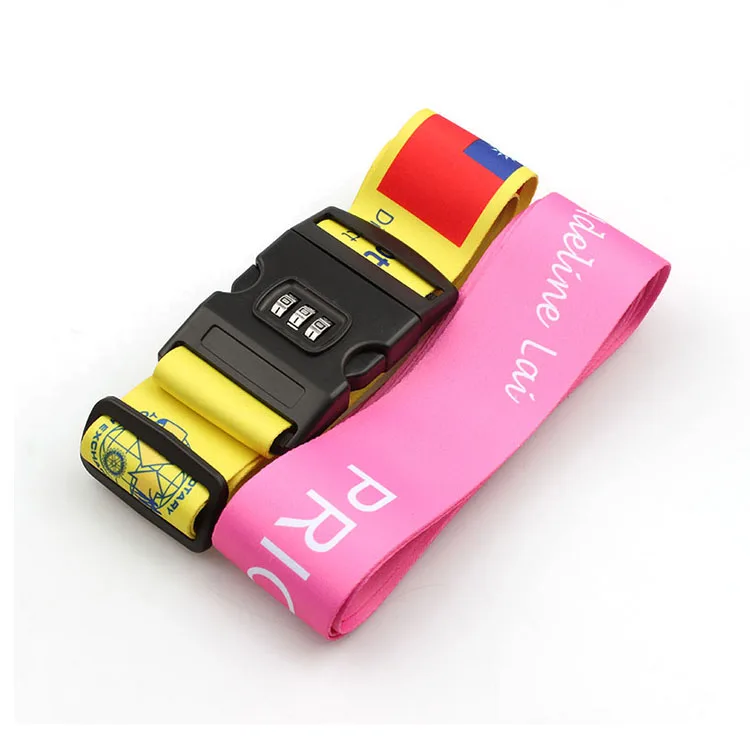 Adjustable Luggage Strap Packing Belt Suitcase Baggage Security Straps with Approved Lock