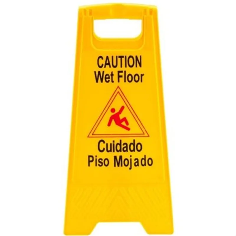 Commercial Caution Safety Sign Plastic Yellow Warning Board