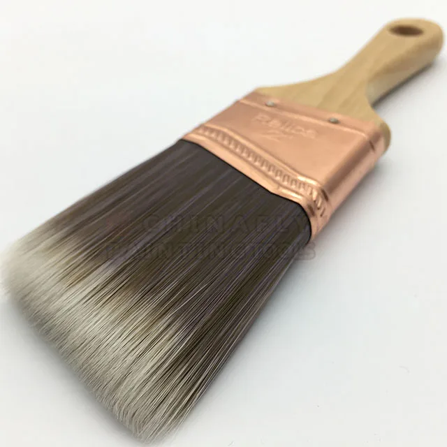 CTWHPB001   Nylon/Polyester Shorty Wooden Handle Hot Selling Chalk Wax Paint Brushes