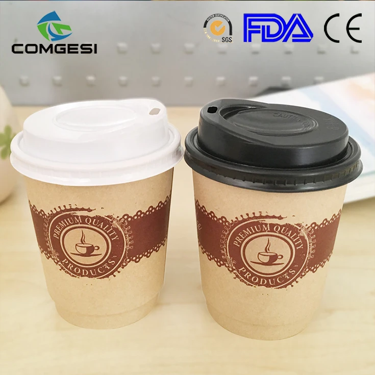 Wholesale Cups Disposable PE Coated Custom Paper Cups Coffee Cups Printed