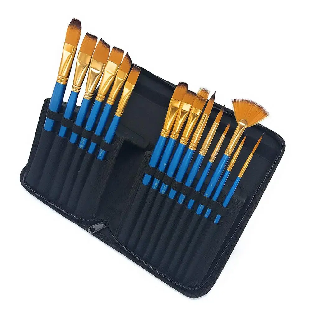 Newest Professional Synthetic Nylon  Art And Craft Paint Brush Set Acrylic Paint Brush