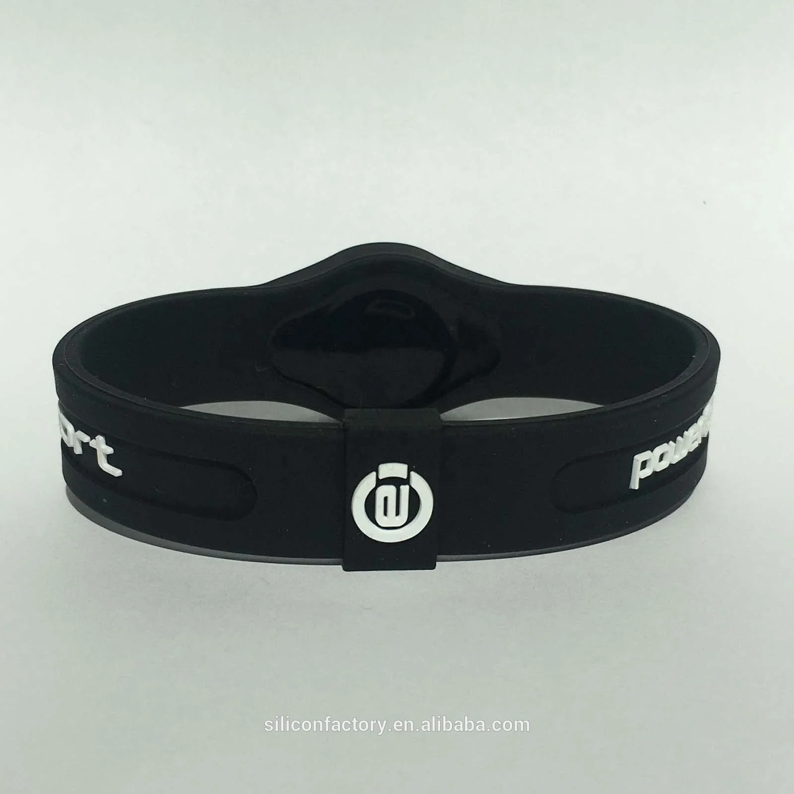 Custom wholesale 2000 negative ion balance bracelet Silicone magnetic titanium bracelet pulsera magnetic