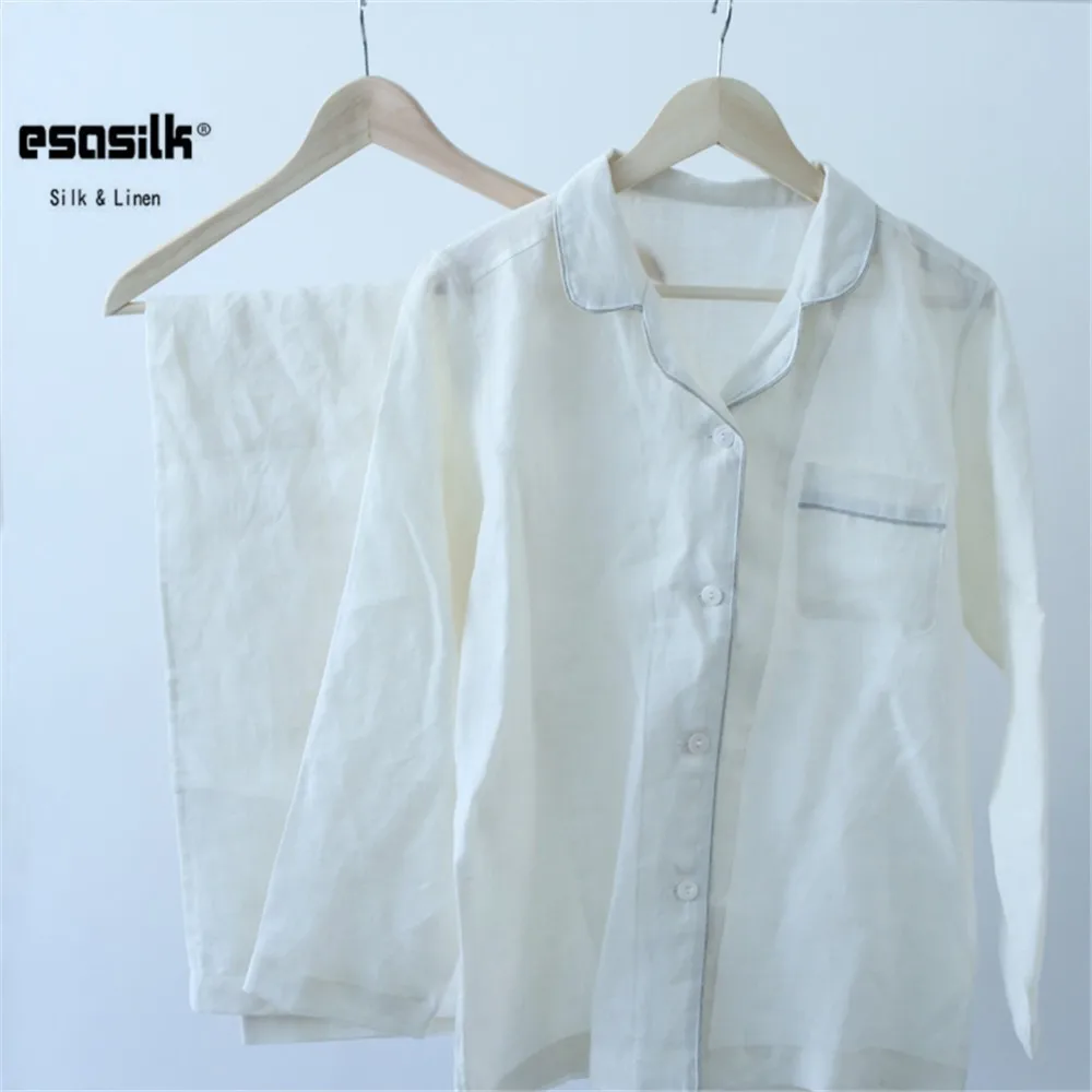 Plus Size Linen Sleepwear Home Cloth Pure Linen Robe Wholesale Custom Hotel Bathrobe For Women Men