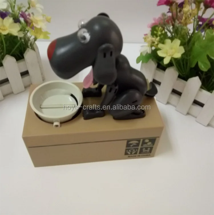 Factory wholesale my dog piggy bank puppy hungry robotic dog money box baby toy box