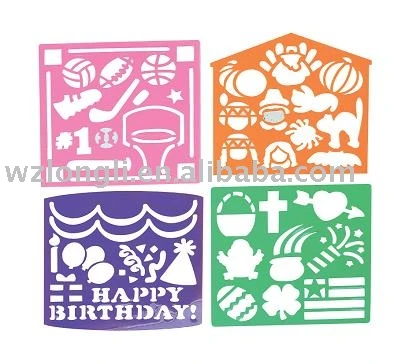 
2015 PP/ PVC drawing stencil/ plastic stencil for drawing 