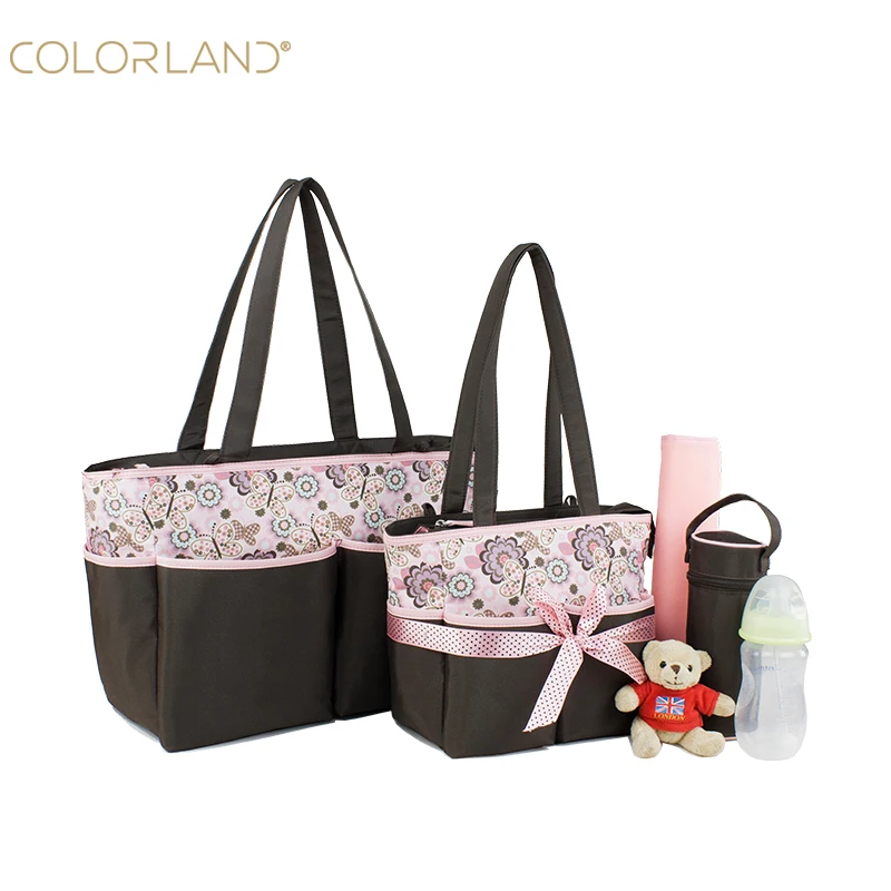 Colorland Multi Function 5- Piece Diaper Bag Set Smart & Daily Changing Bag