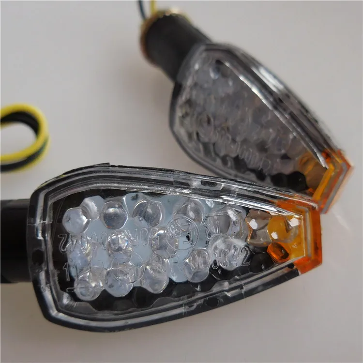e mark Mini Stalk Arrow 14 LED Motorcycle Turn Signals Indicator Lamp Blinker Lights 12V Amber