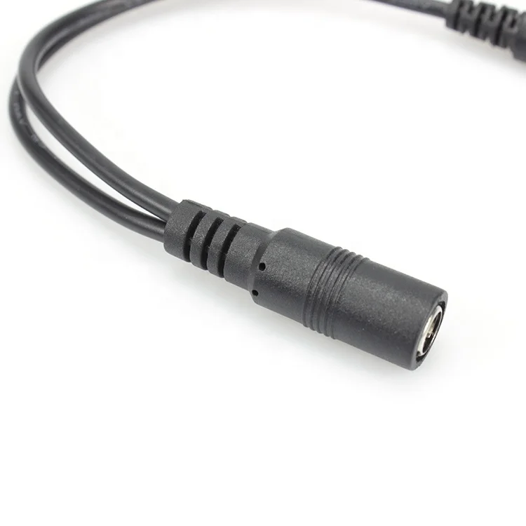 DC Y splitter Adapter 5.5X2.1mm 1 to 2 Power cord female to male  2way customized