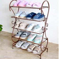 Iron simple Economical household space European-style assembly small shoe cabinet