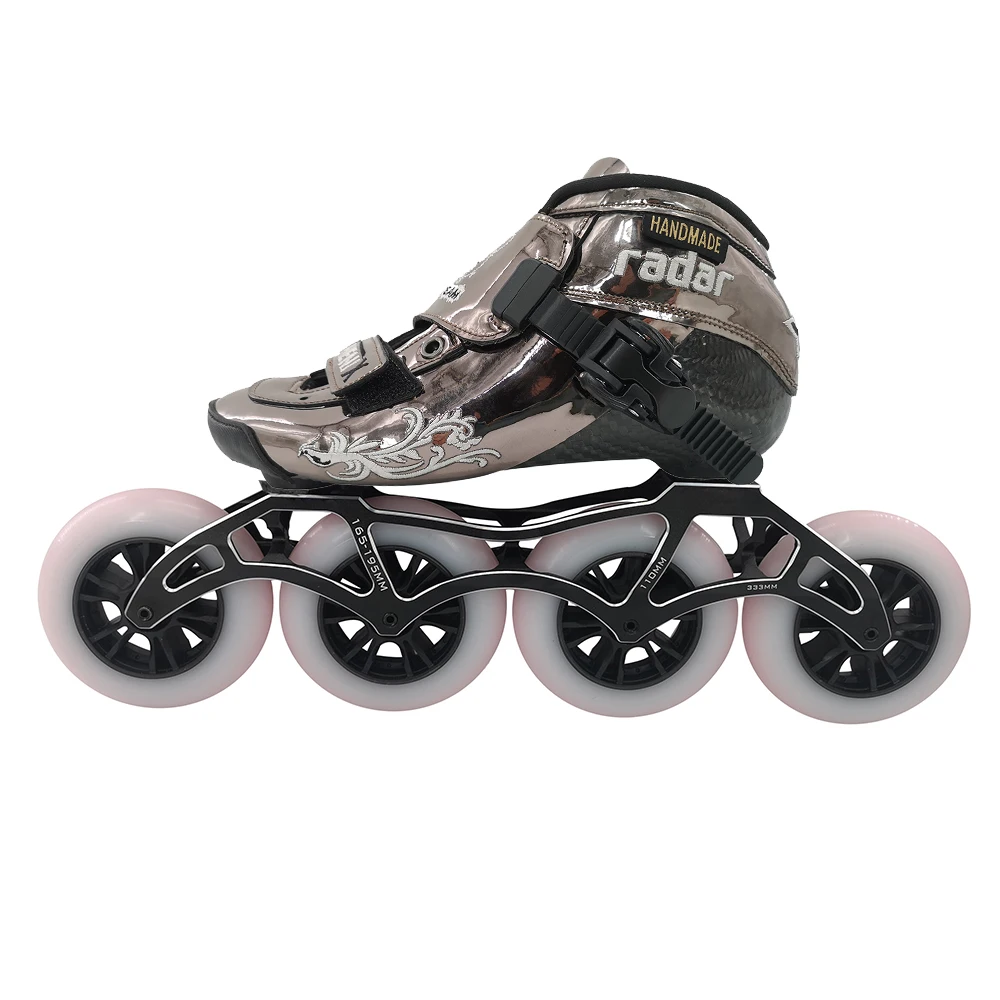 High-grade children skate shoes luxury 4 Wheels Skates bright surface inline speed skate shoes