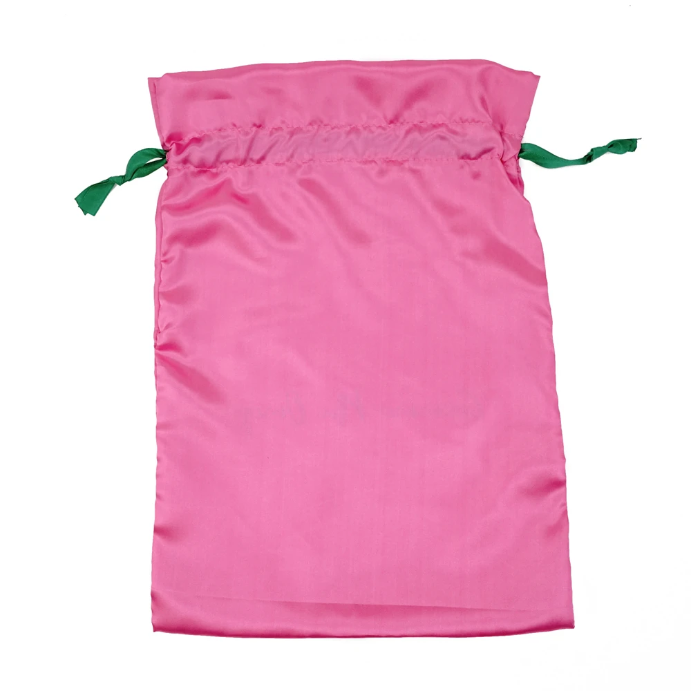 Pink Satin Drawstring Bag, Satin Jewelry Pouch