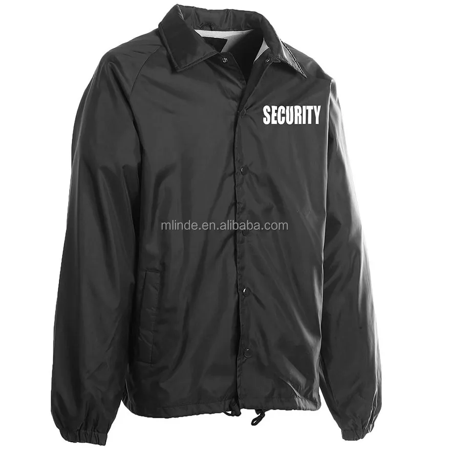 
100% Nylon Windbreaker Design Custom Color Wholesale Security Guard Uniform For Outerwear 