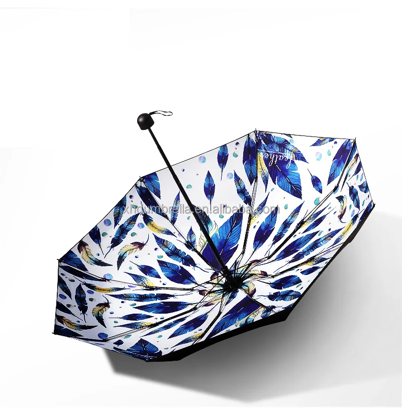 small pocket 5 folding umbrella with fabric case for travel