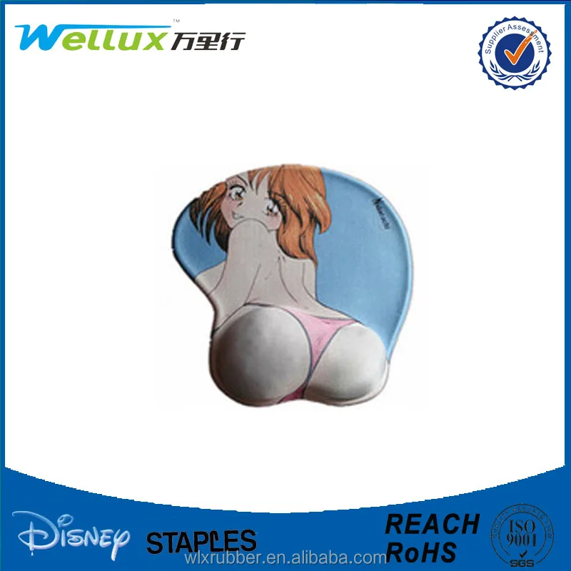 3D sexy breast custom gel wrist rest mouse pads