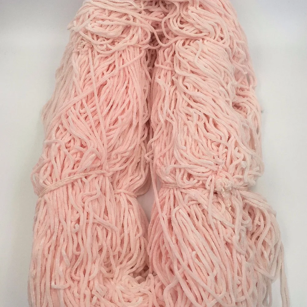 
Super chunky chenille yarn in hank for hand knitting blanket 