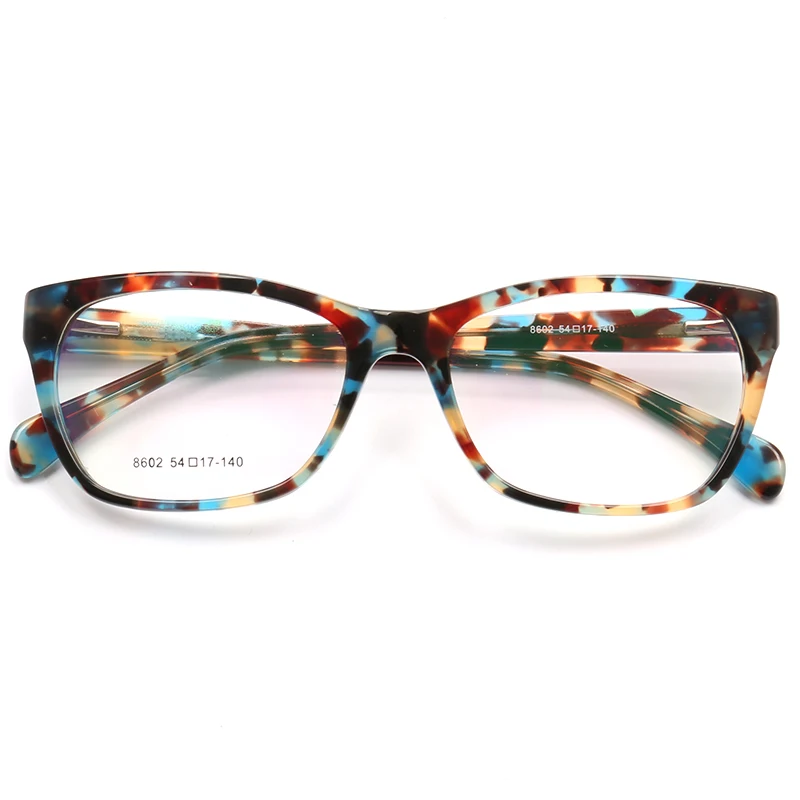 8602 Acetate retro high- qiaoptical frame contrast color eyewear