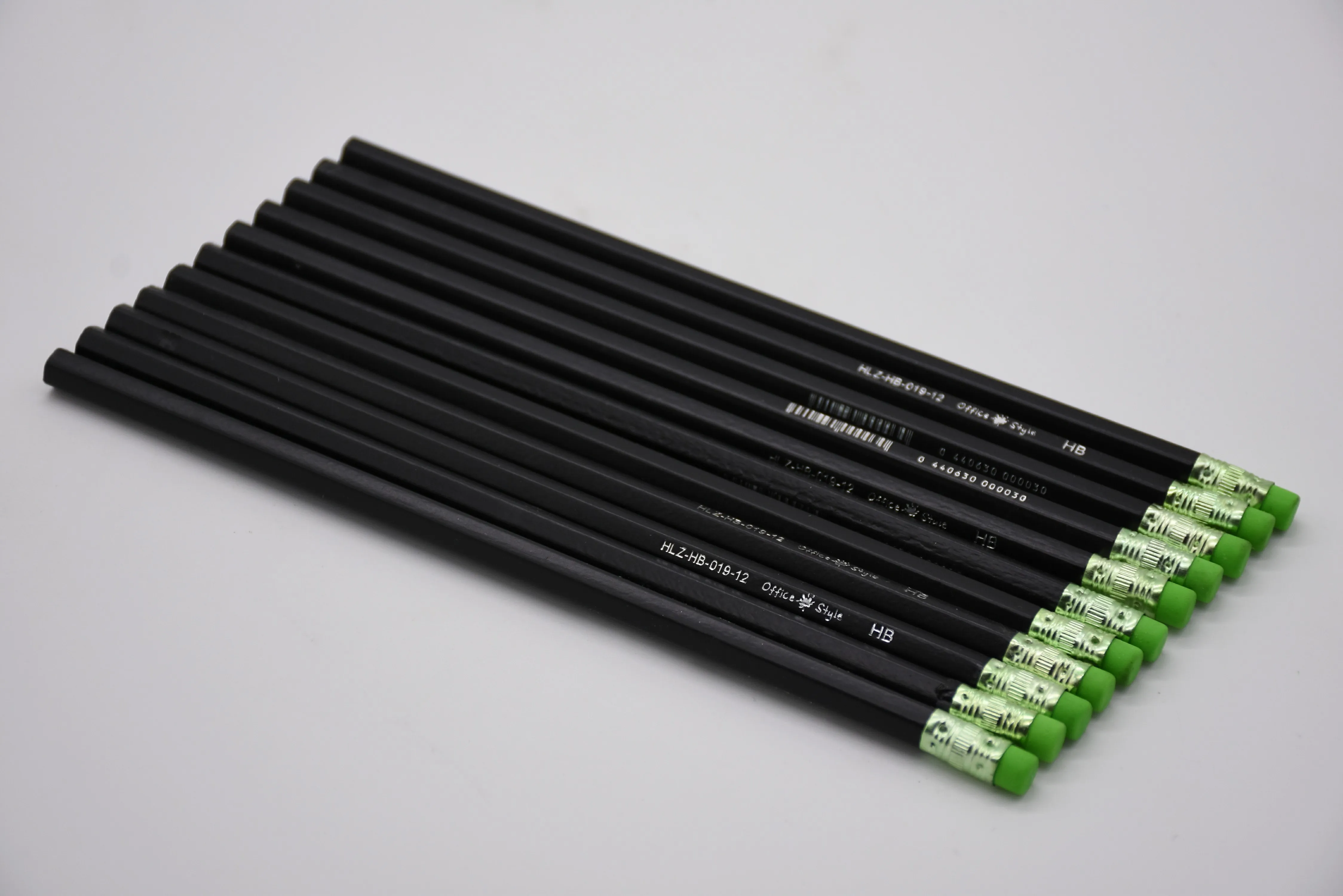 
Black school charcoal drawing wooden pencil with eraser for kids 