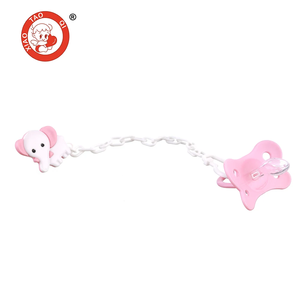 Clip  Nipple Pacifier  Large Plastic for Baby Heart Standard BPA Free Animal nipple