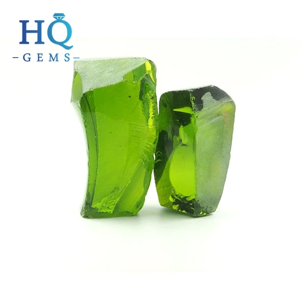 Synthetic nanosital gemstone rough peridot green 172# raw