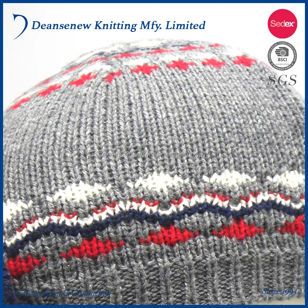 Fashion ins style 60% Cotton 30% Nylon 10% Merino Wool Girls Jacquard Knitted Beret