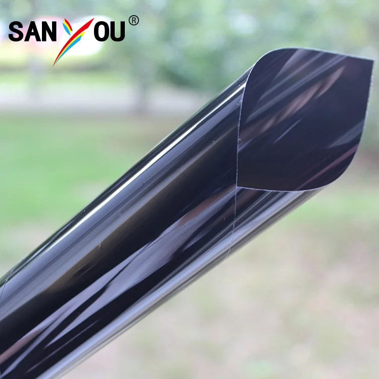 Fast delivery  Factory Direct Sale color changing Privacy protection Black color with different VLT glue tint film for car