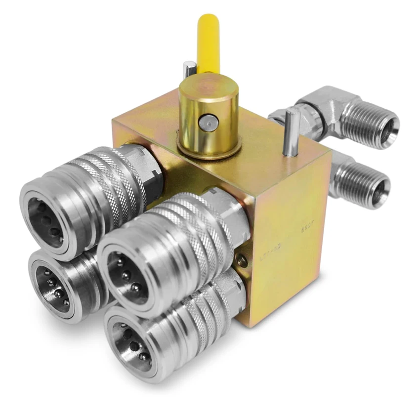 
Custom Manual Hydraulic Multiplier Flow Control Valve , Diverter Valve Kit With Couplers 