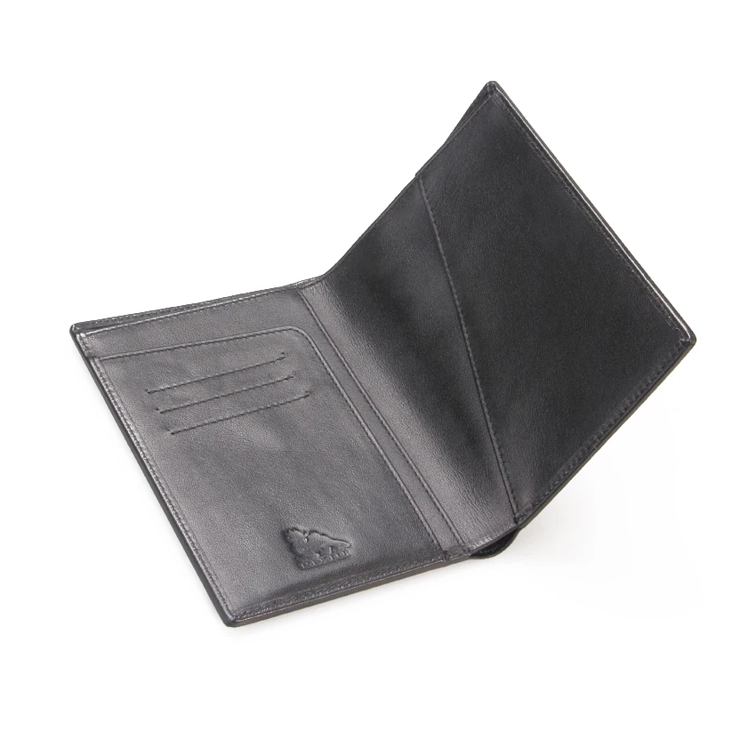 Factory Hot Sale RFID Blocking Genuine Carbon Mens Passport Holder 3 Card Slot Passport Cover