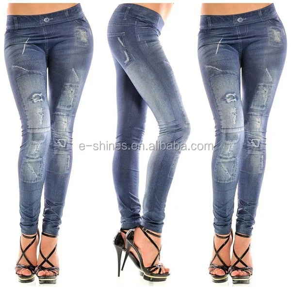 
Tight jeans printed cheap denim leggings 