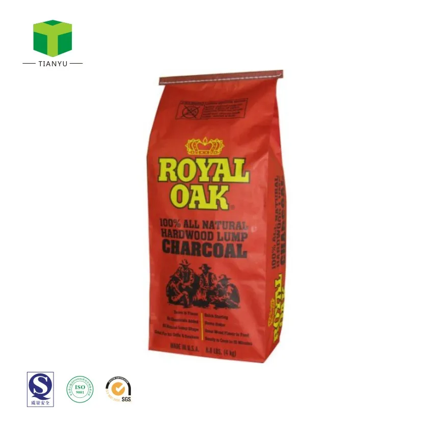 China Brown kraft paper charcoal packaging bag Cheap price