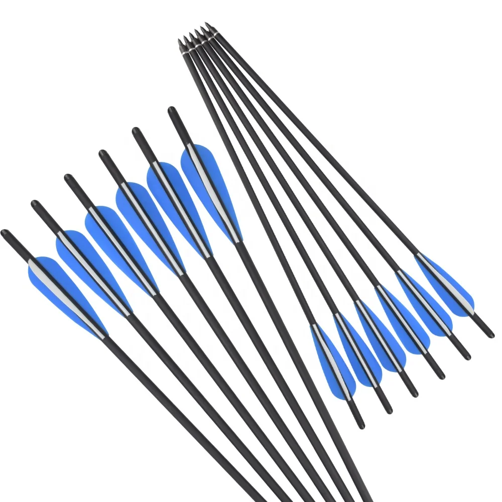 Bow Bolt Fiberglass Arrow Wholesale Blue color for Archery Shooting Hunting Outdoor