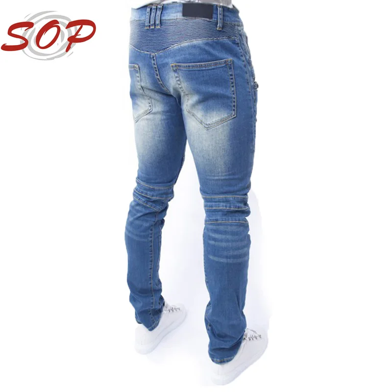 Latest design ripped man denim cotton trousers jean pants models for men