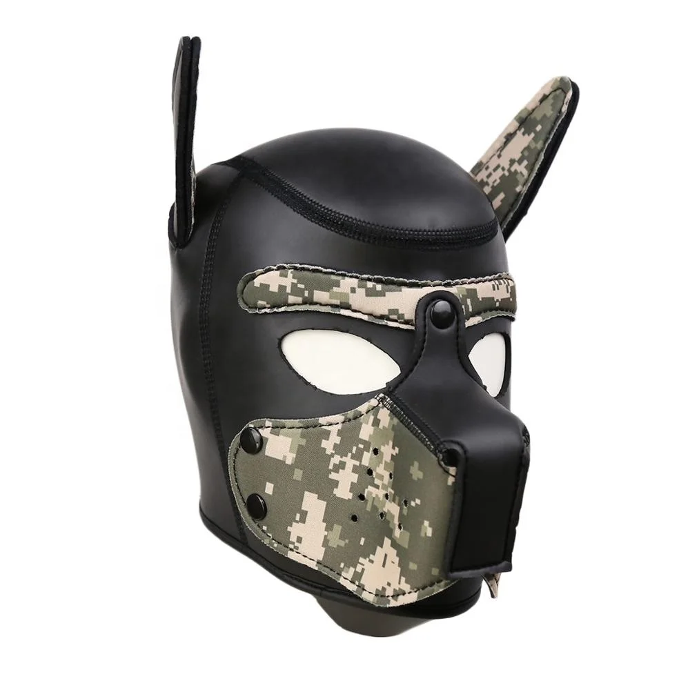 10 Colors Factory BDSM Bondage Hood Neoprene Puppy Hood Leather Hood Eye Mask BDSM-Gear Fetish Mask Bondage Restraints