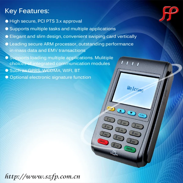 Manual mobile terminal for payment by post