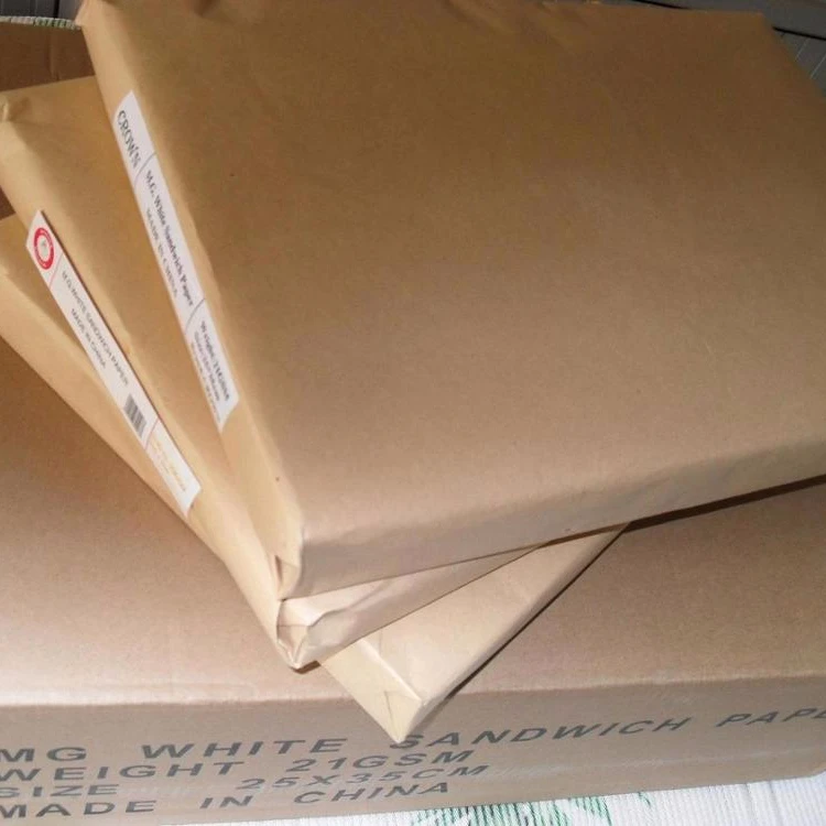 MG white sandwich paper