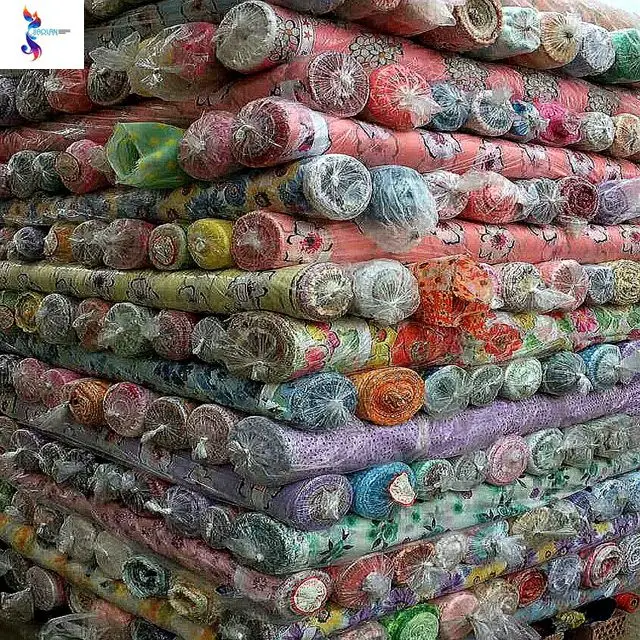 2019 new design Top quality wholesale printed  polyester cotton fabric stocklot for garment