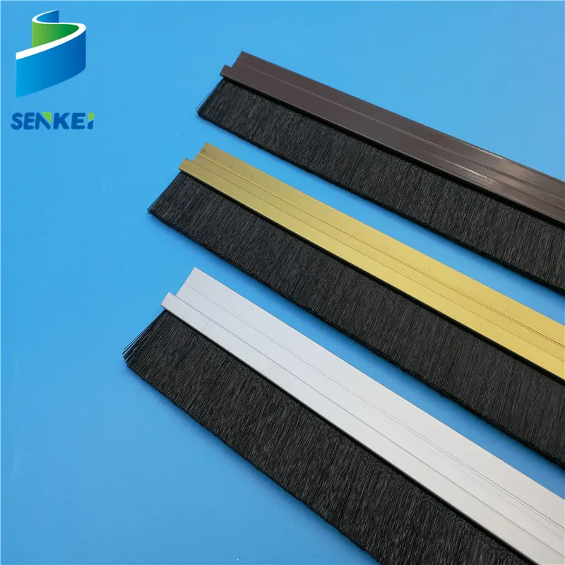 
Factory Wholesale Export To Qatar Self Adhesive Rubber Sheet Aluminum Alloy Brush Door Window Sealing Brush Strip PVC Brush 