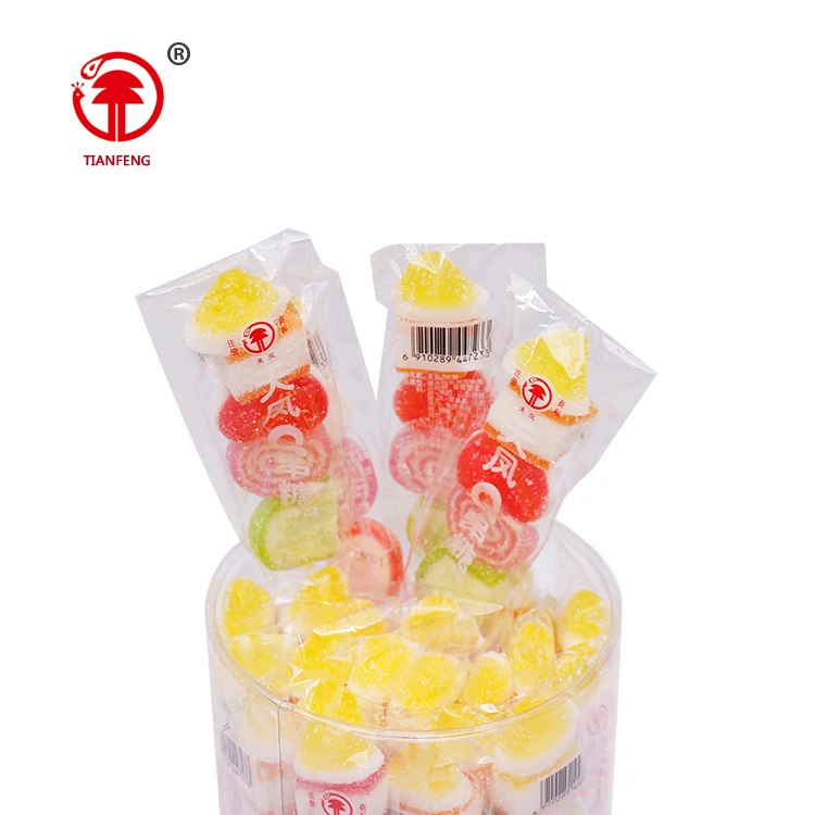 Fruity favoured lollipop pen candy sweets with multi colours halal soft candy