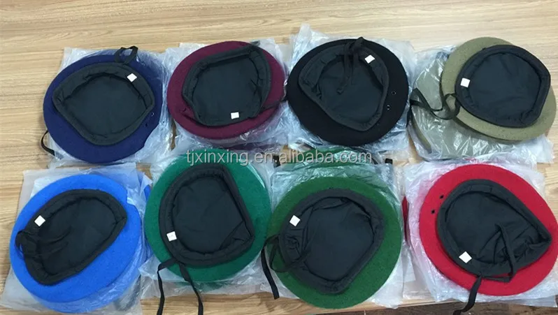 wool beret  customized color uniform hats beret