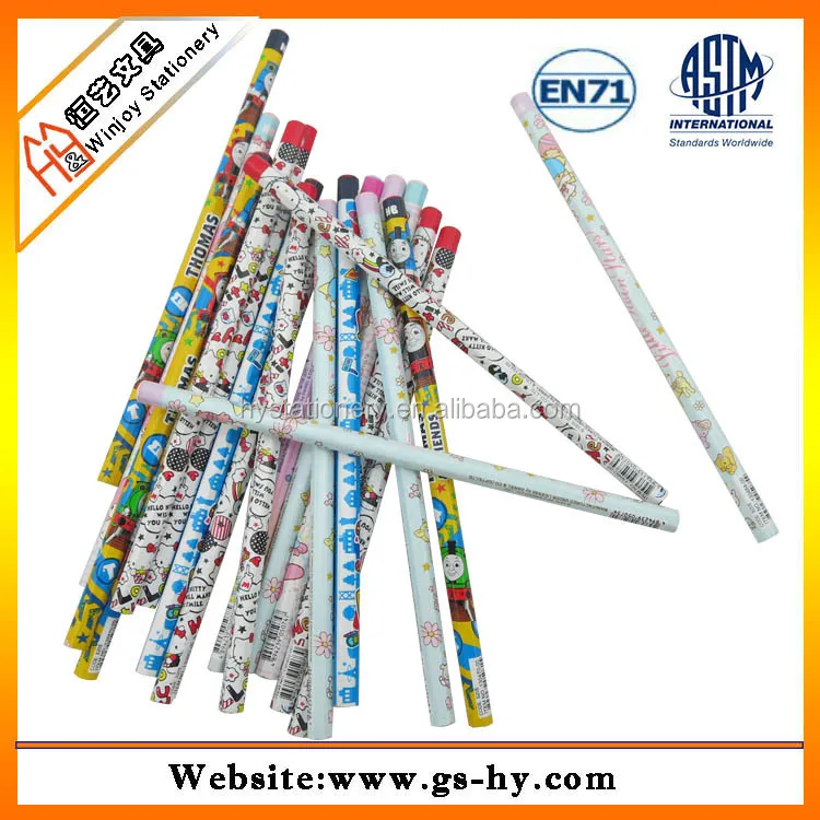 Wood music note piano keyboard pencil black and white colour school stationery for kids