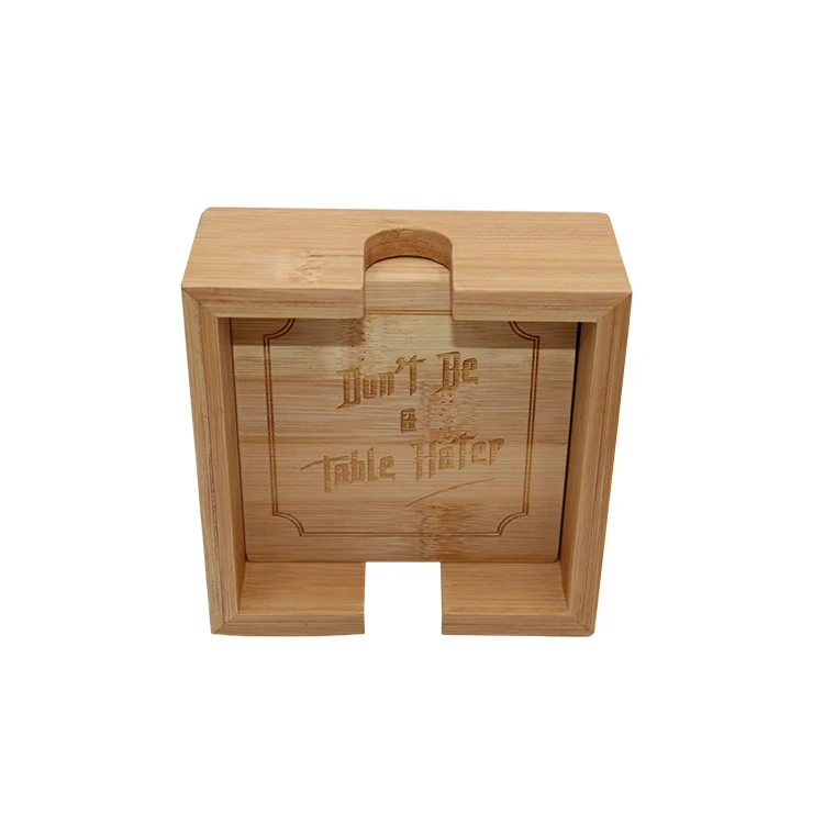 Modern design table placemat square bamboo wooden coaster