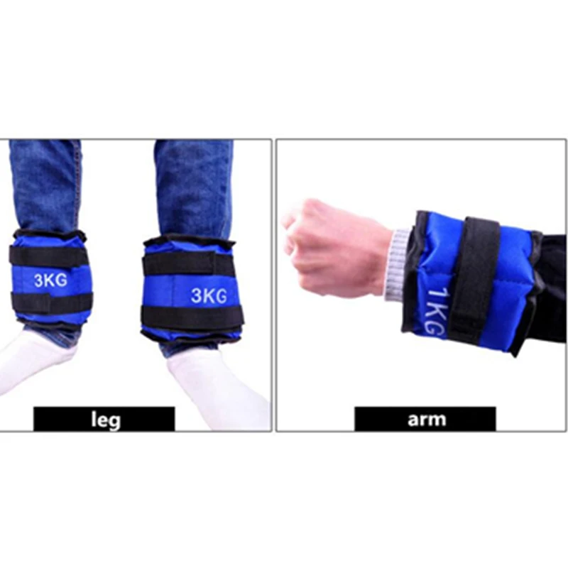Adjustable Ankle Wrist Sand Sack Weight Straps Gym Strength Training Workout Sandbag