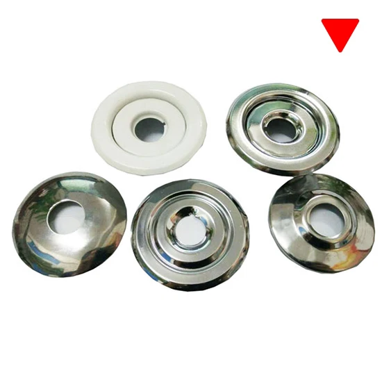two piece  stainless steal chrome fire escutcheon plate for sprinkler