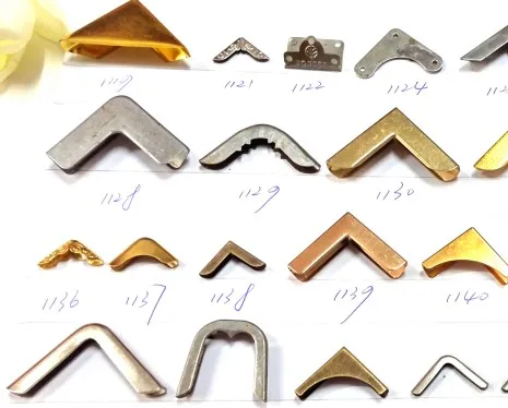 High quality album book corner protection clip menu gold photo album metal corner, decorative flat angle protection