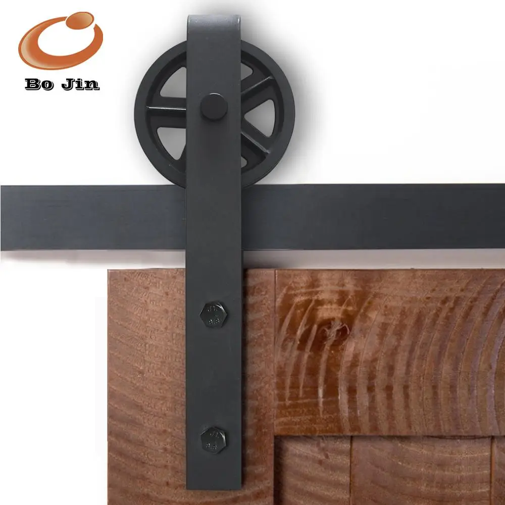 
Industrial Wheel Wooden Sliding Metal Interior Door Hardware 