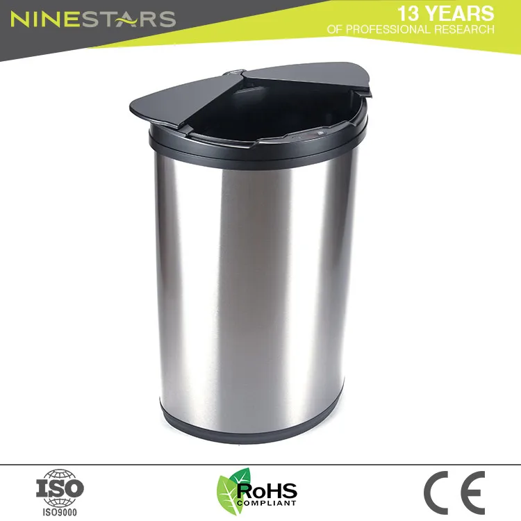 47L Stainless Steel Best Sensor Trash Can Smart Home Dusty Bin Slide Open Hot Sale Electronic Waste Bin