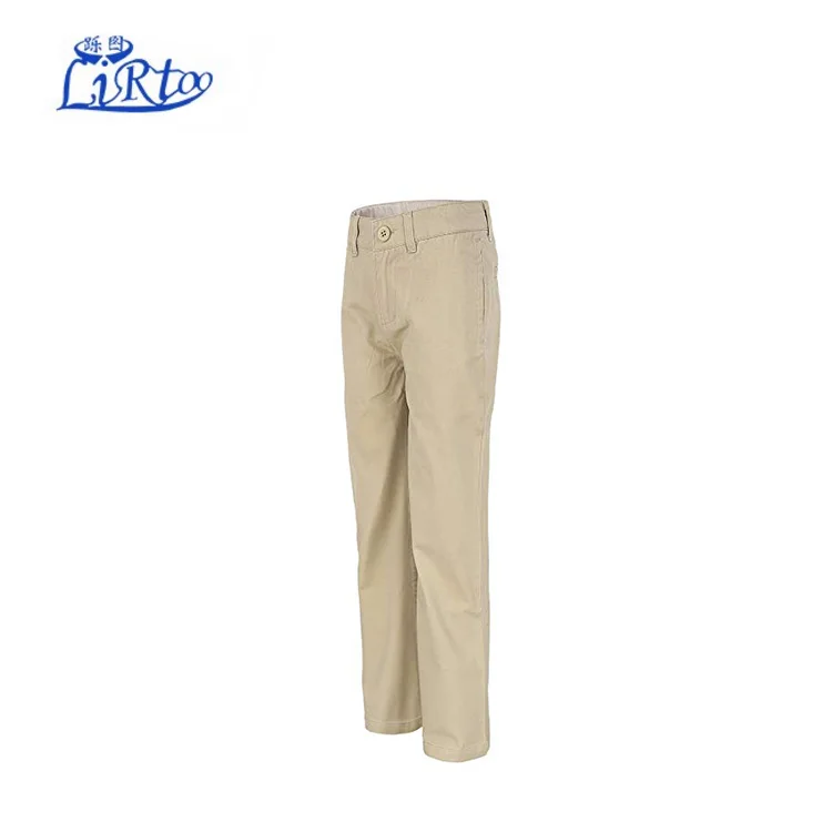 Школьная форма для мальчиков, плоские Хлопковые Штаны с регулируемой талией