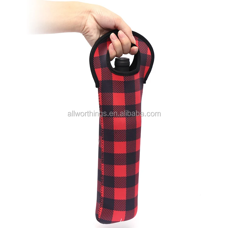 Custom Logo Neoprene 750ml Wine Bottle Holder Single Beer Cooler Bags