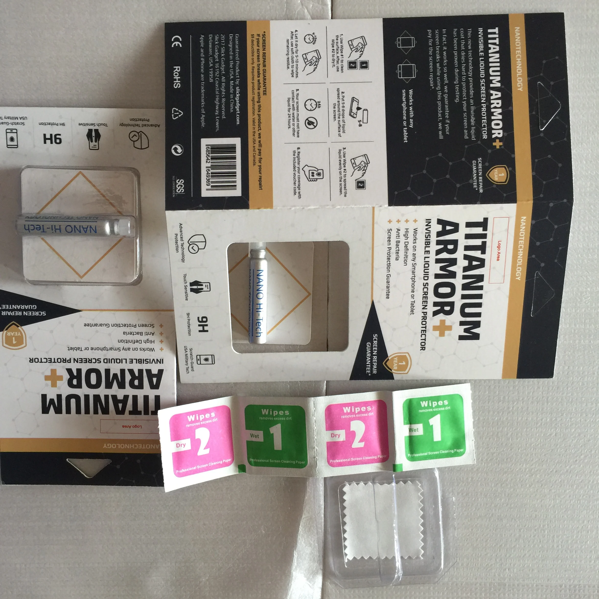 Best Customized Design Hi-Tech Nano Technology Anti Scratch Break 99% Invisible Nano Liquid Screen Protector