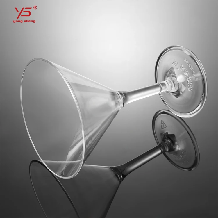 Unbreakable plastic 10oz martini cup